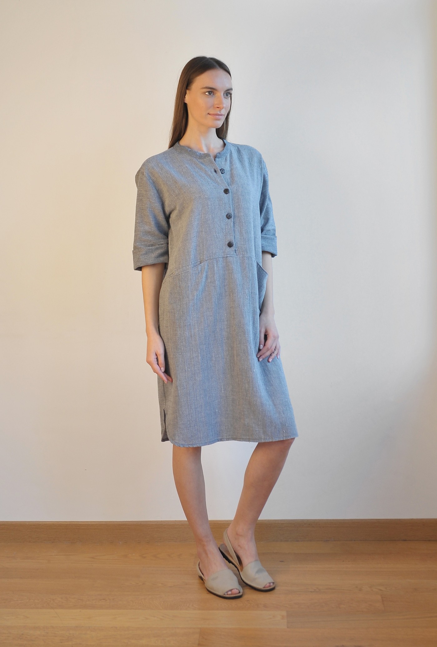 Marine Sile Tunic Dress