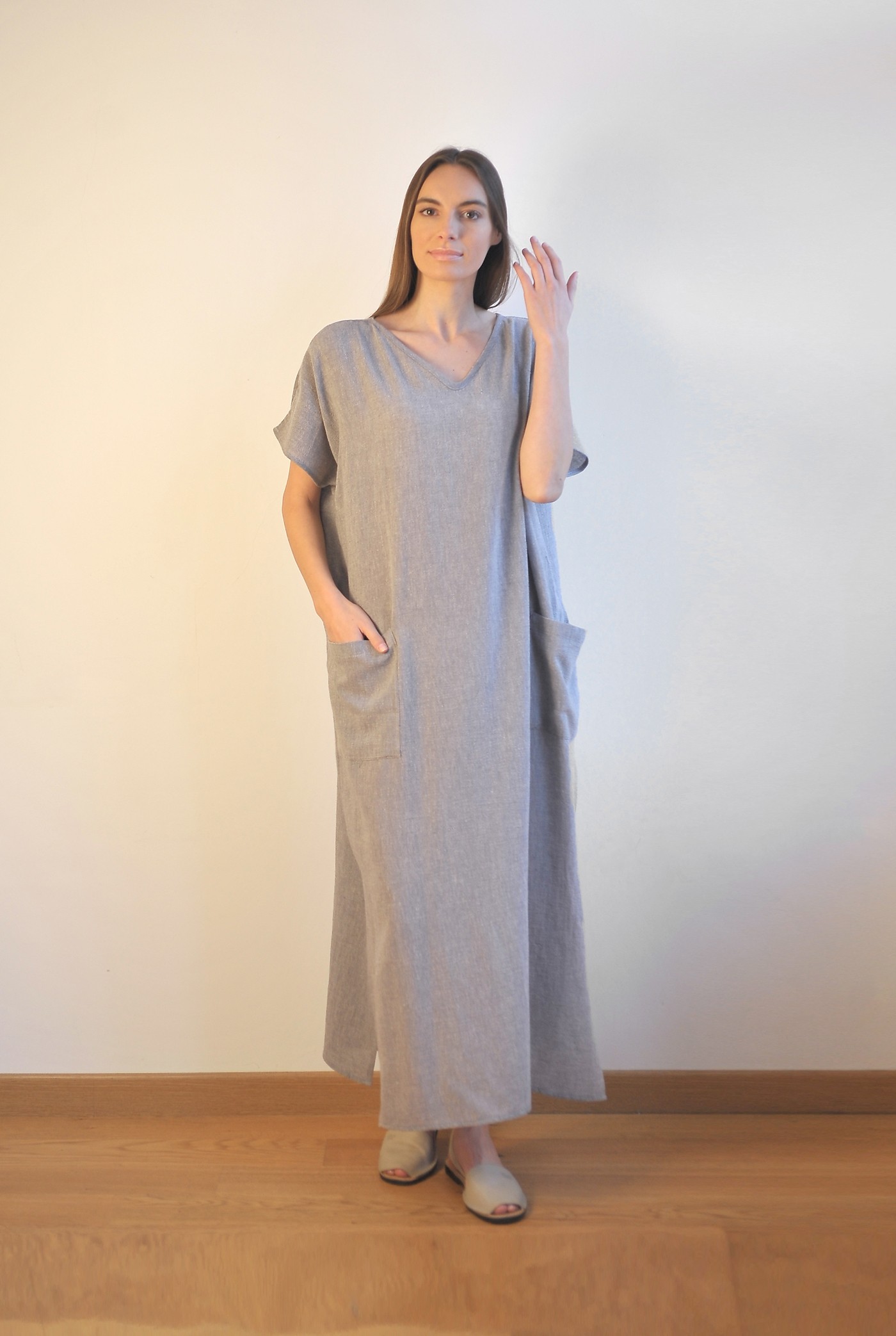 Grey Sile Caftan