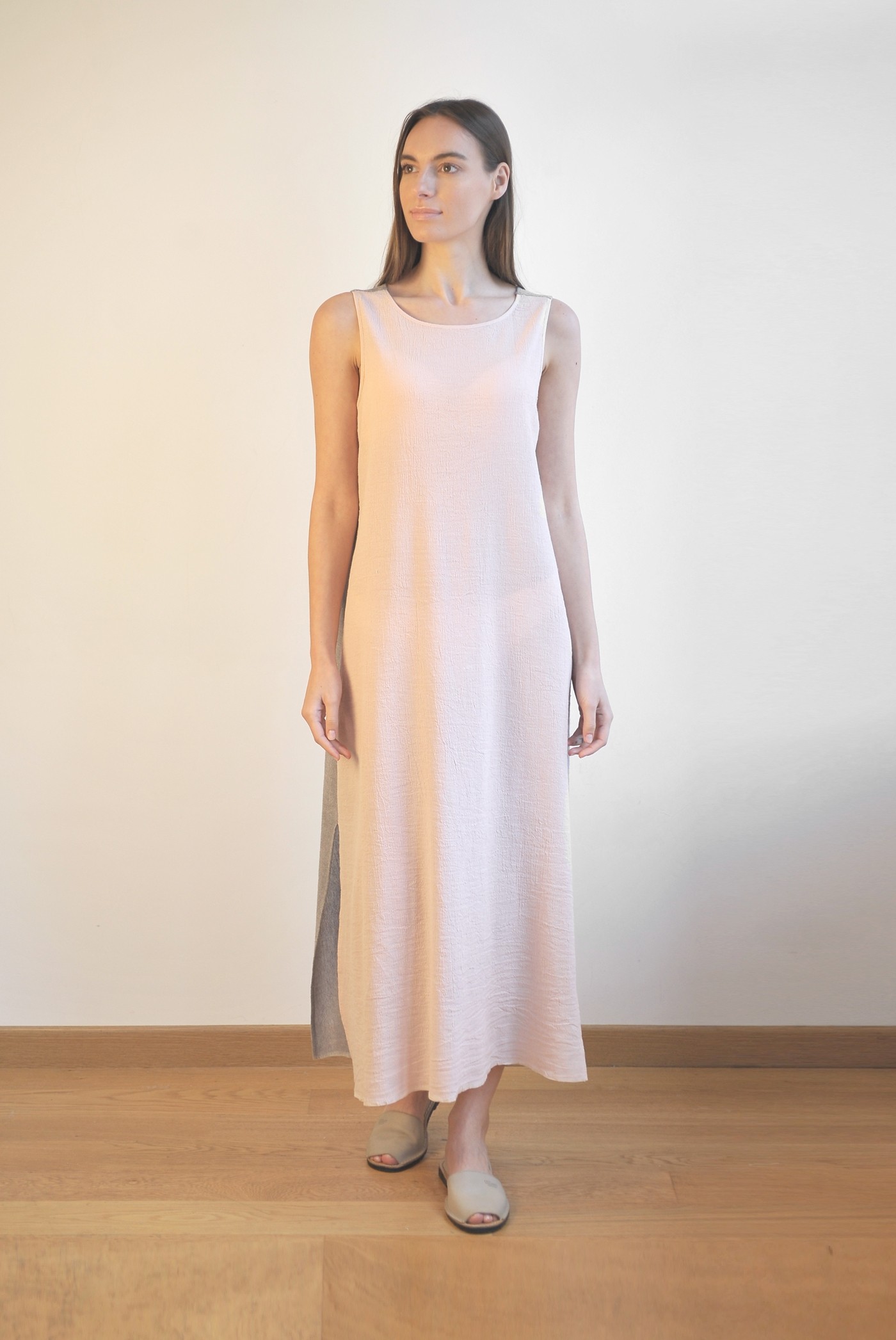 Blush / Grey SILE SLEEVELESS DRESS