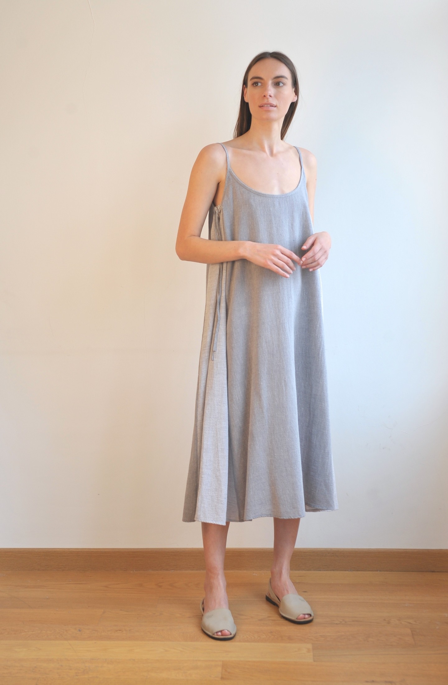 Grey / Grey Striped SILE SUNDRESS