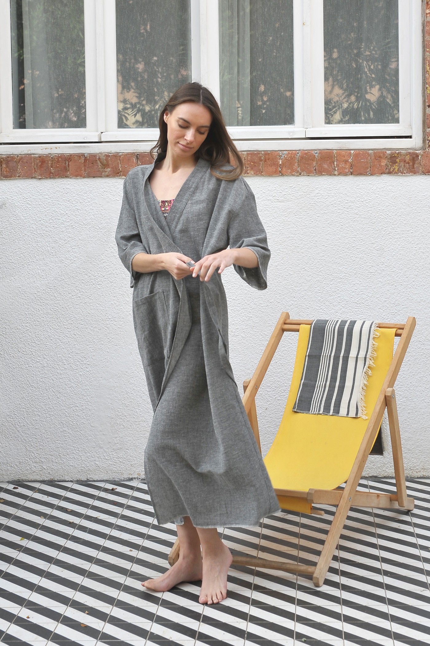 Charcoal SILE KIMONO