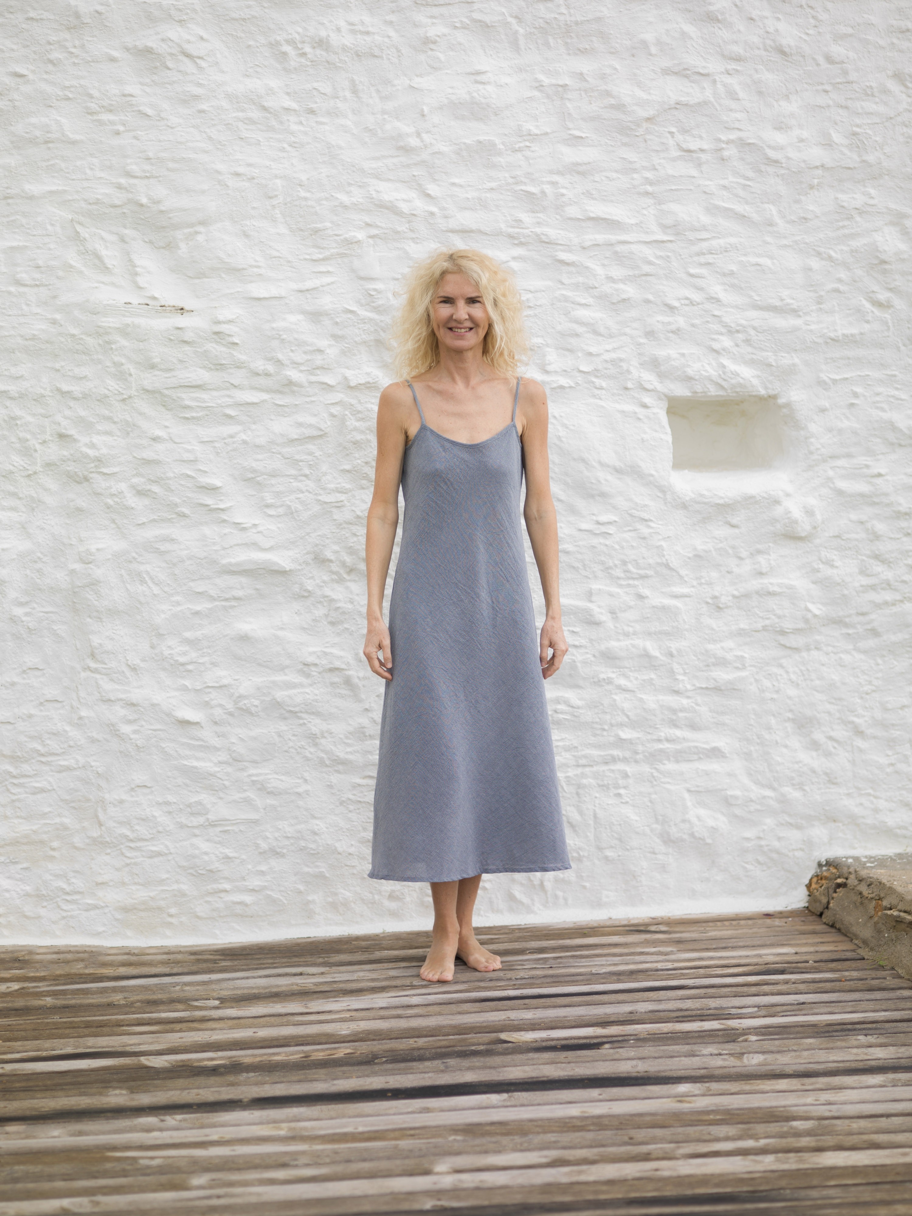 Marine Sile Basic Slip Dress