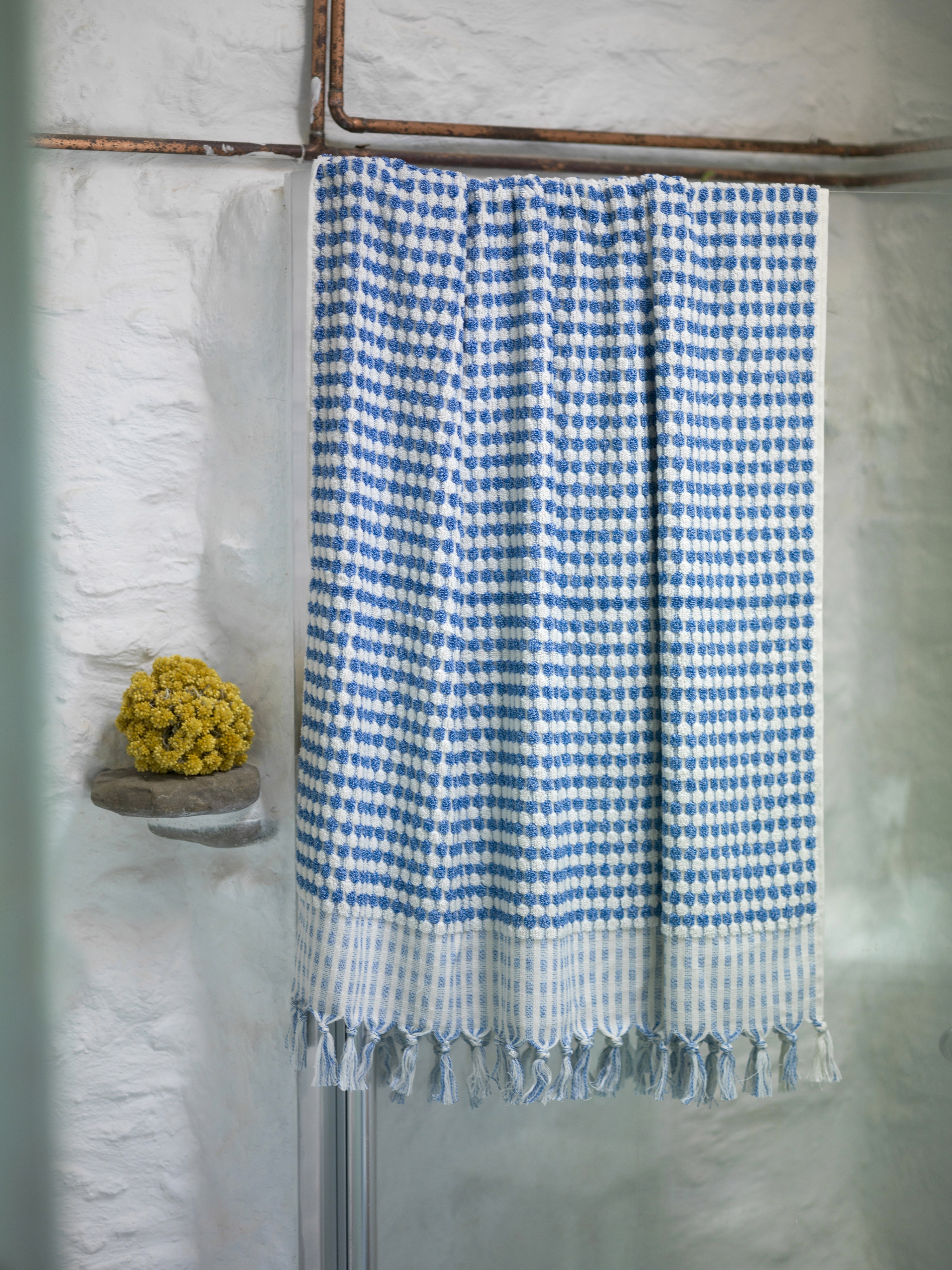 Marine Dotted Terry Bath Towel