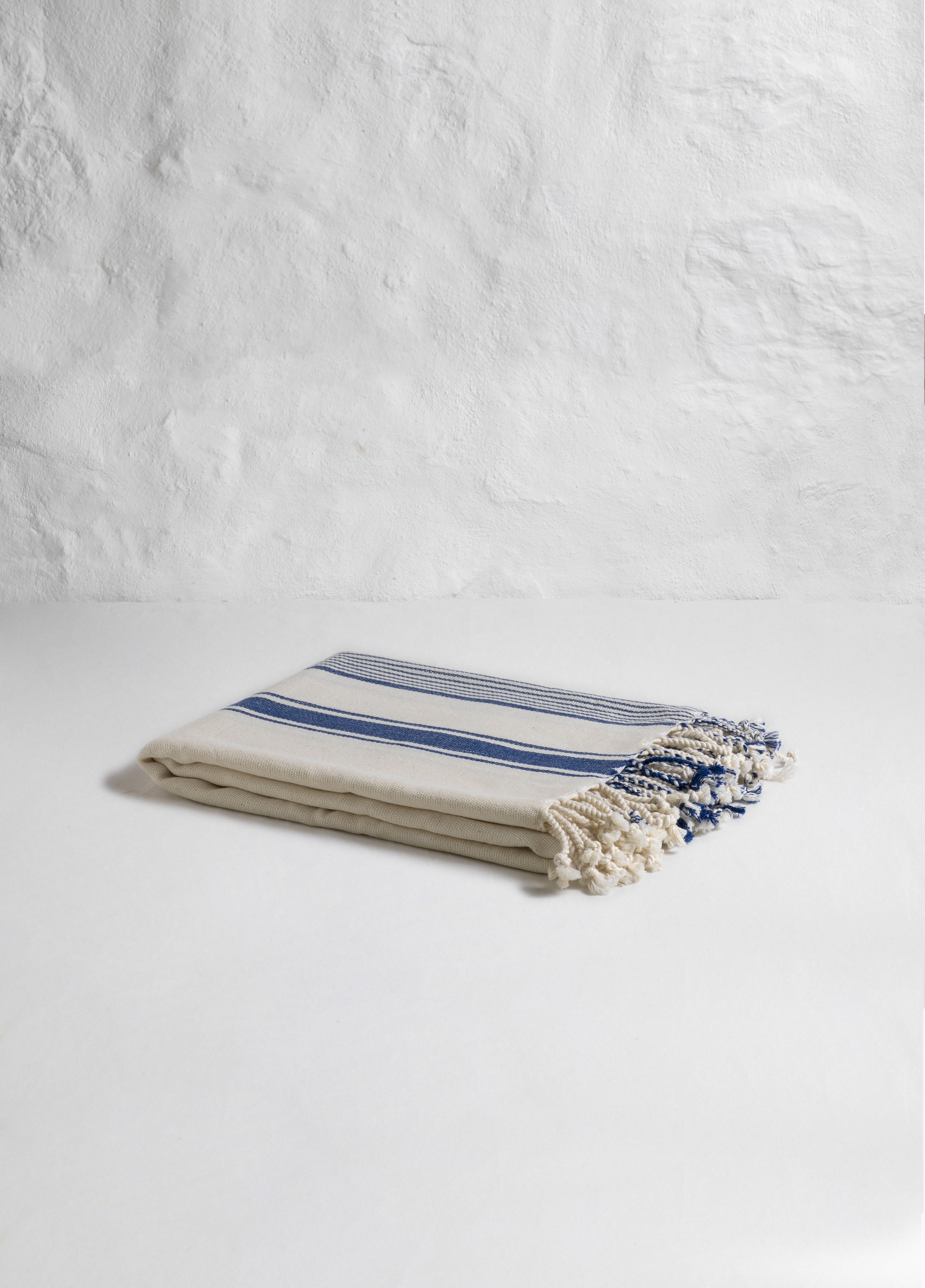 Natural Marine Stripes Hand Towel