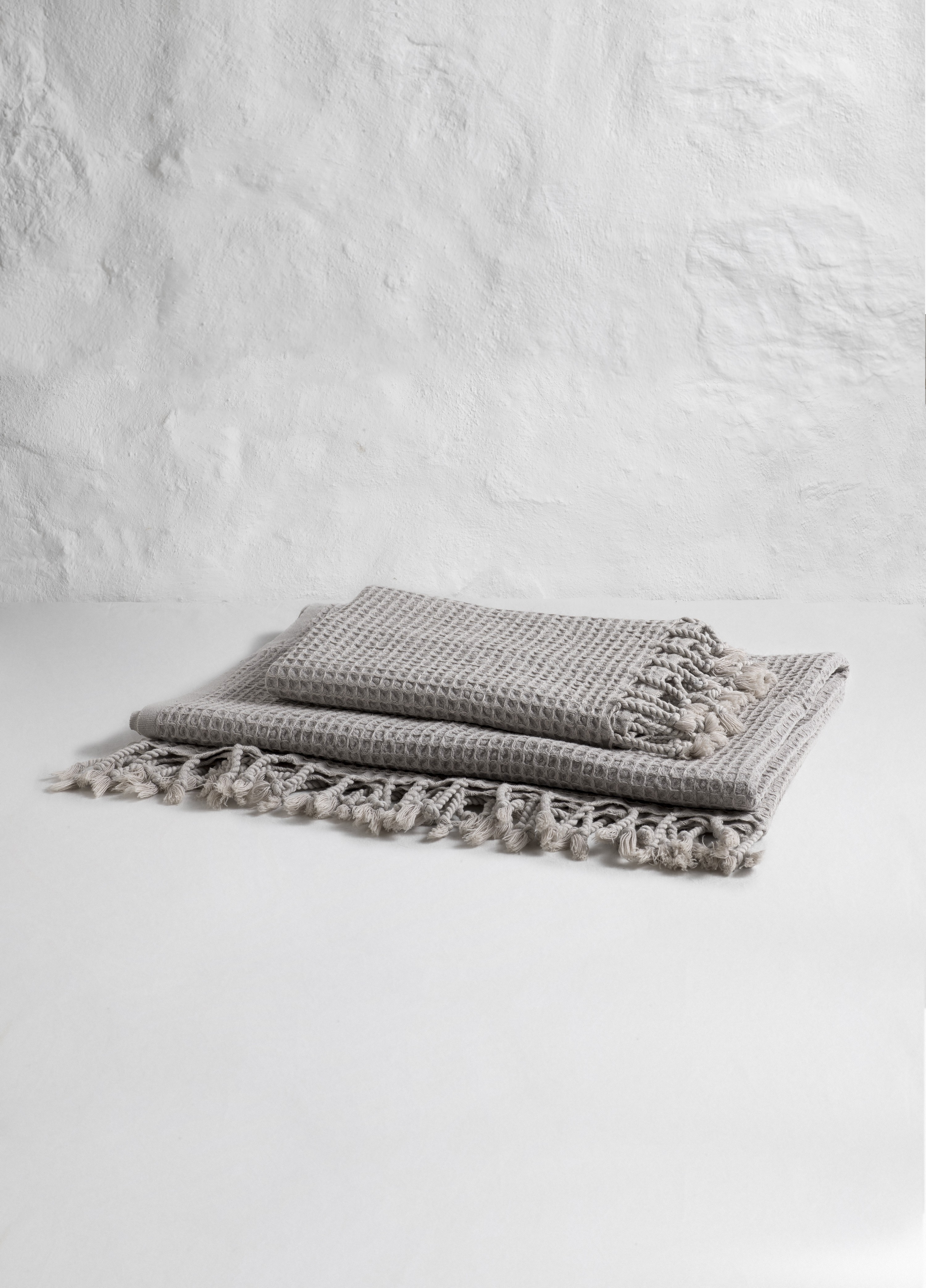 Light Grey Waffle Hand Towel