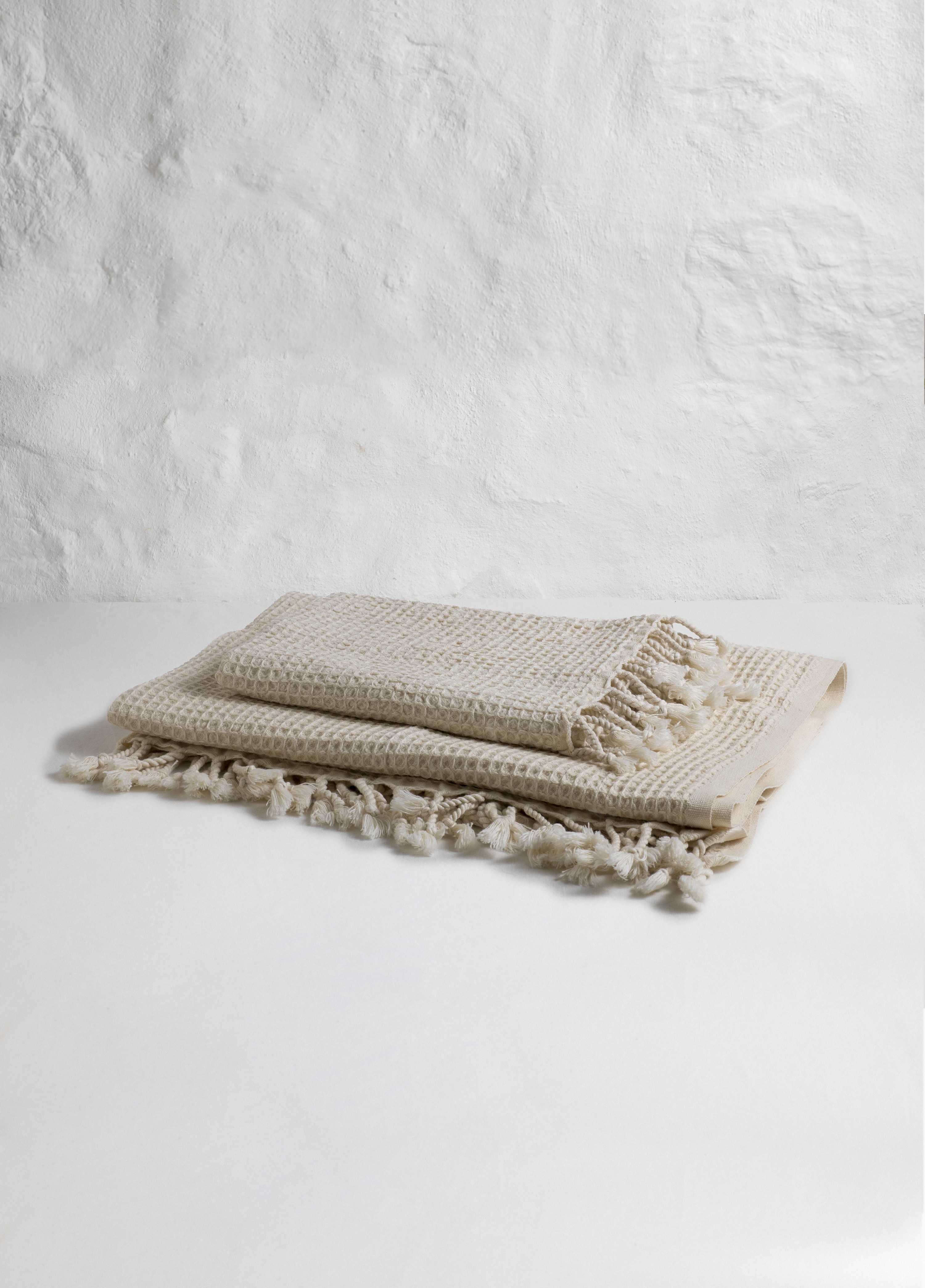 Natural Waffle Bath Towel