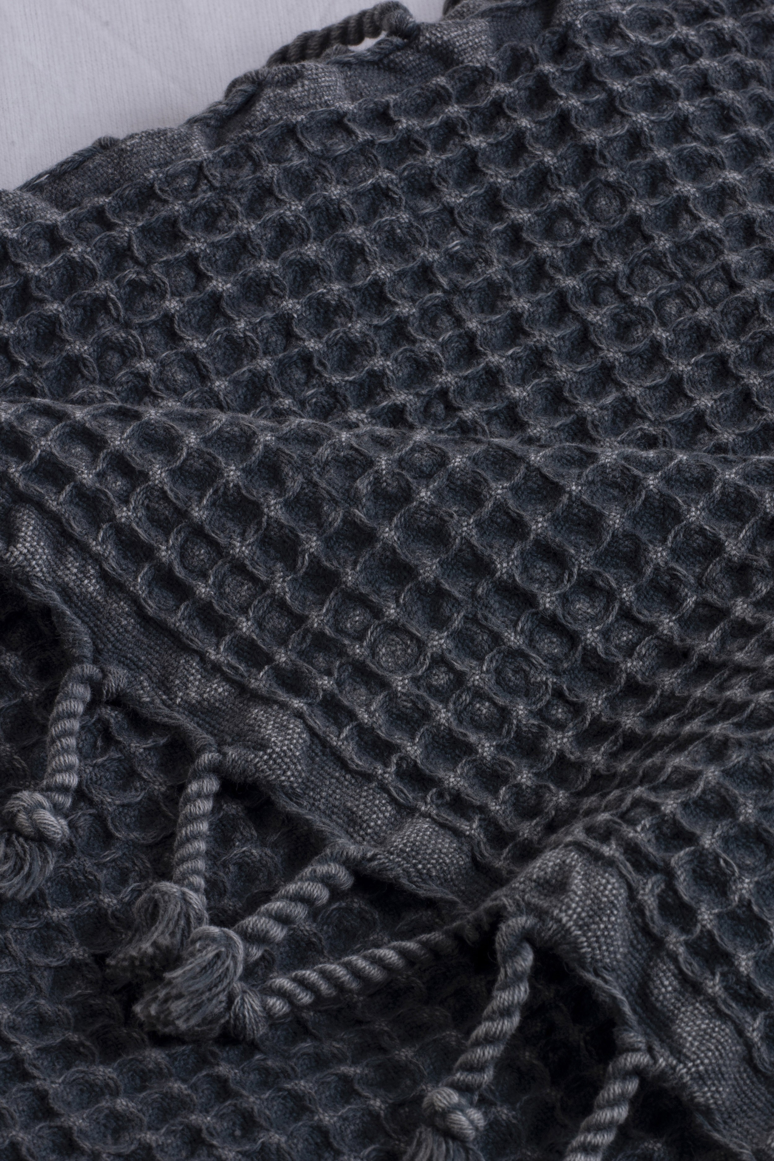 Dark Grey Waffle Hand Towel