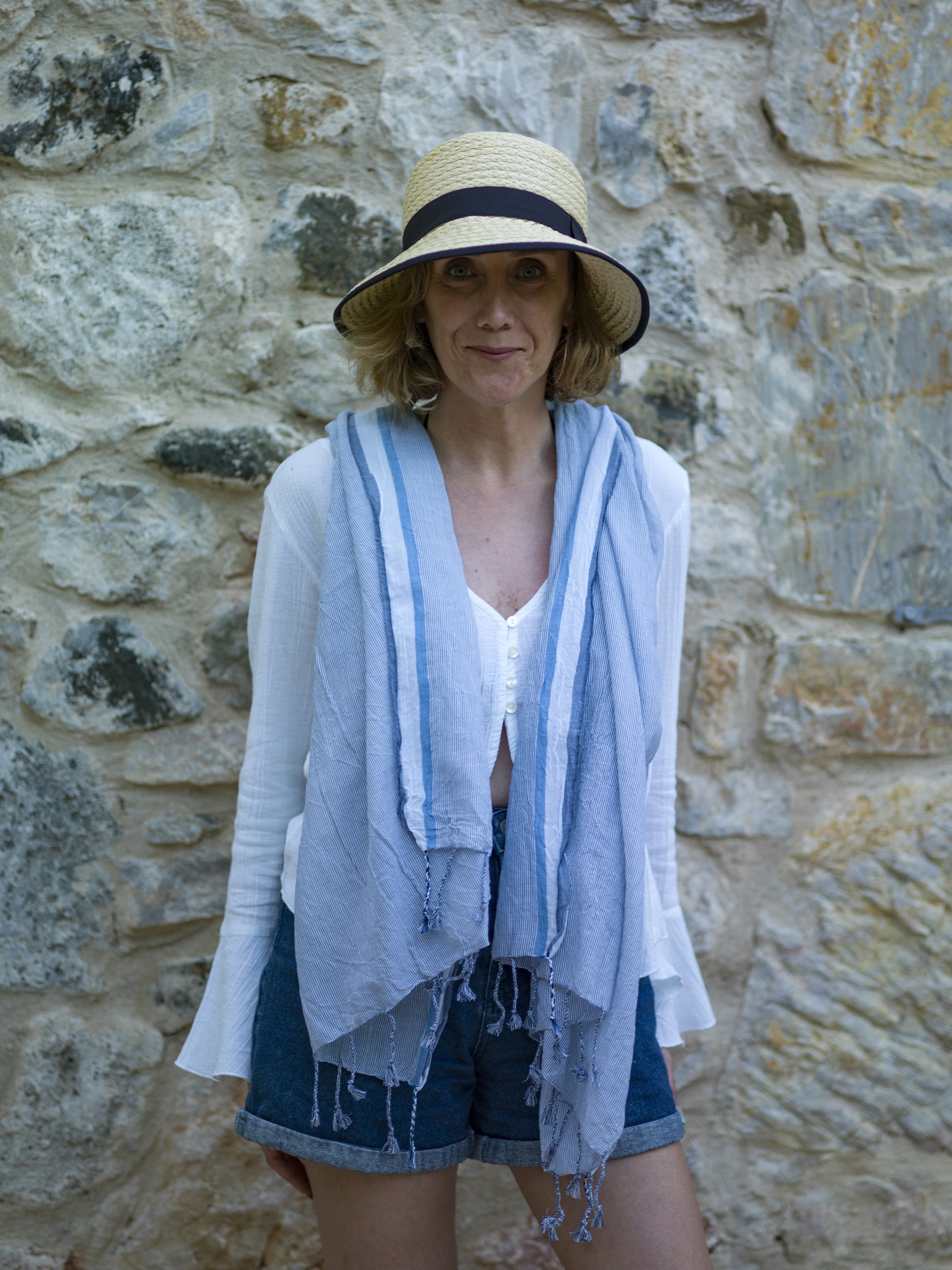 Blue Ayvalik Scarf