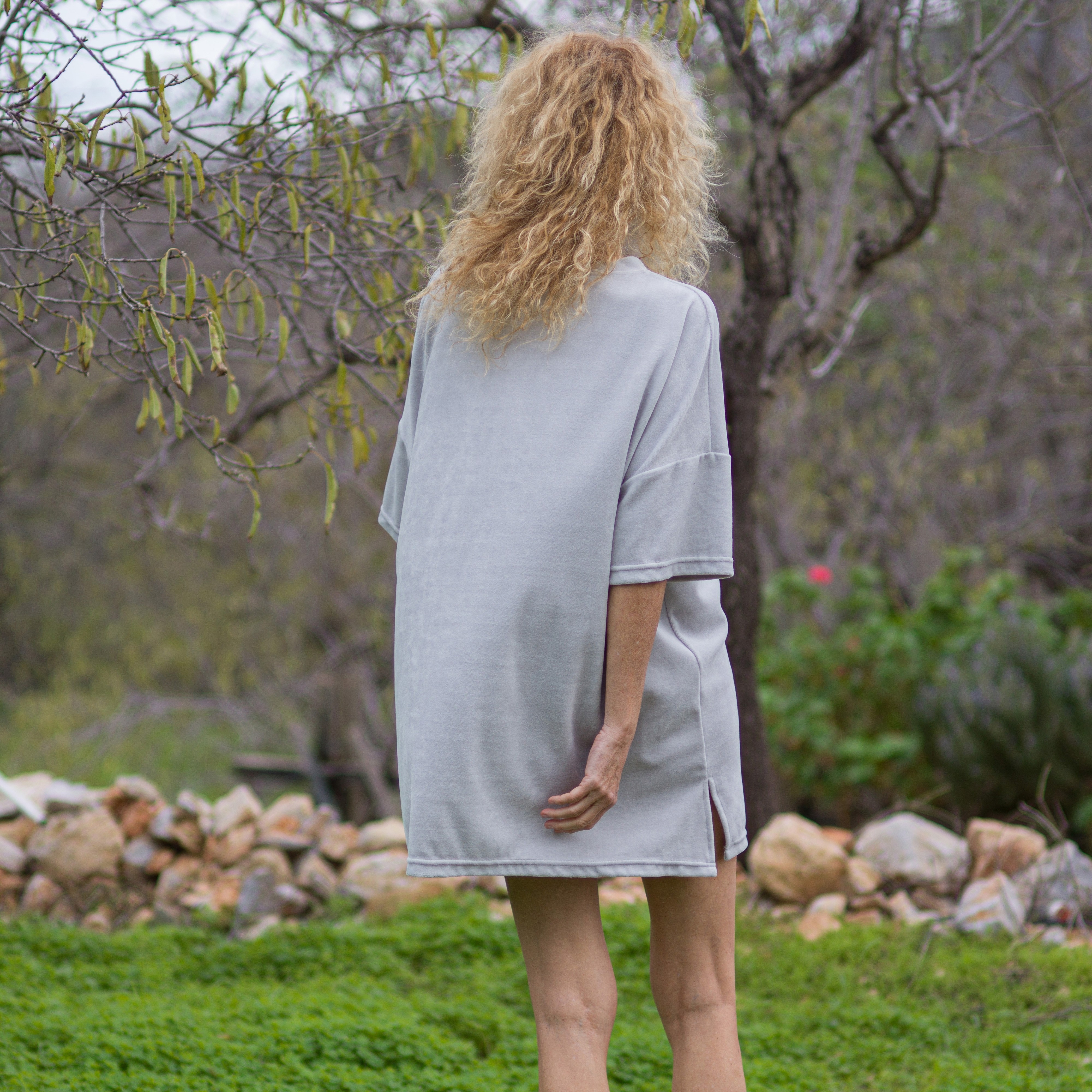 Terry Towel Mini Shirt Dress