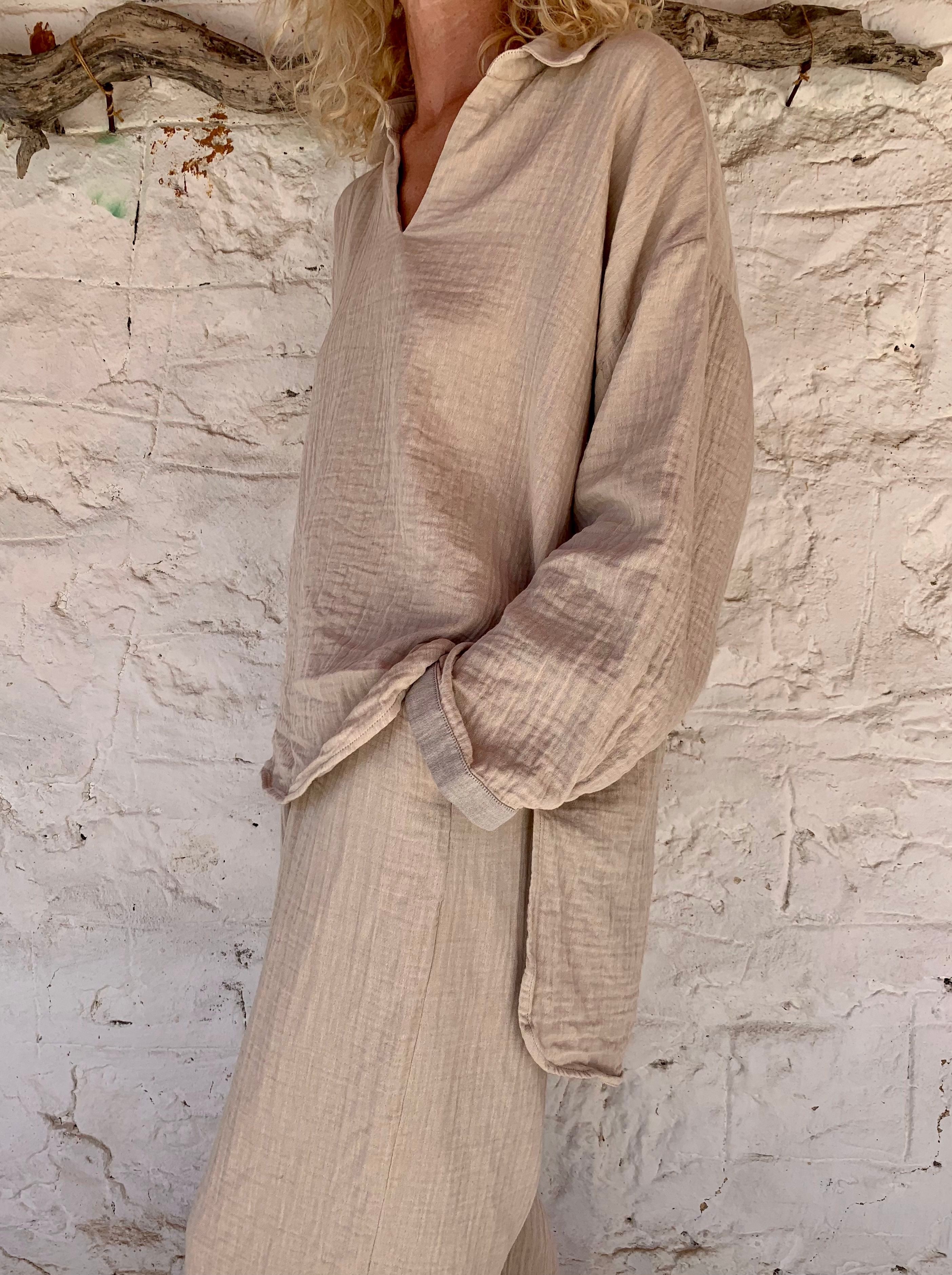 Muslin Tunic Taupe-Grey