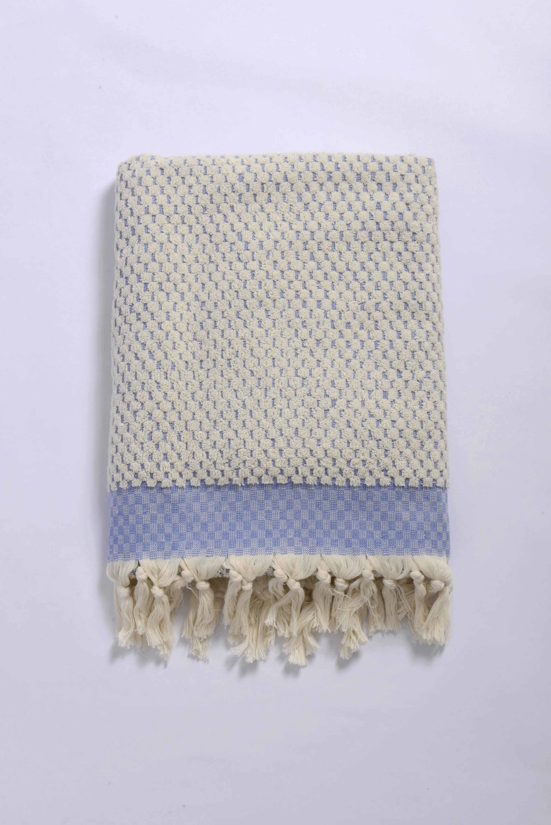 navy and gray bath towels