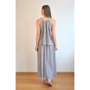 Grey Sile Halter Top