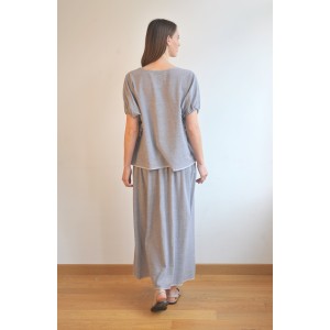 Grey SILE SHORT SLEEVE TOP