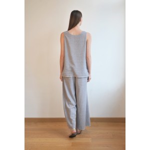 Grey / Grey Striped SILE SLEEVELESS TOP