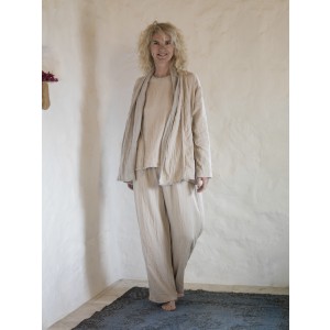 Taupe-Grey Muslin Cardigan