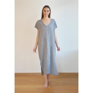 Marine Sile V Neck Caftan Dress