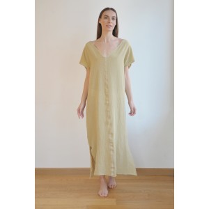 Olive Sile V Neck Caftan Dress