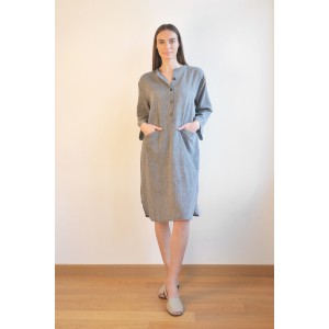 Charcoal Sile Tunic Dress 