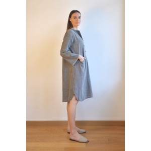 Charcoal Sile Tunic Dress 