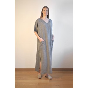 Charcoal Sile Caftan