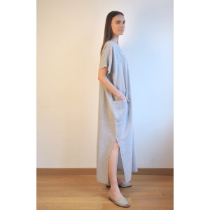 Marine Striped Sile Caftan