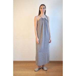 Grey Sile Halter Dress