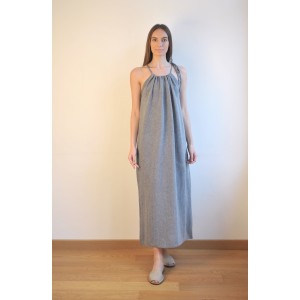 Marine Sile Halter Dress