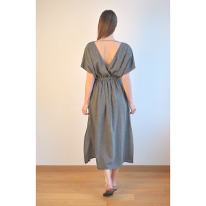 Charcoal  SILE COLUMN DRESS