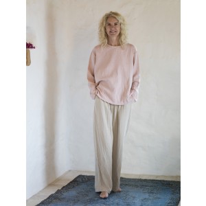 Blush-Taupe Muslin Long Sleeve Tee