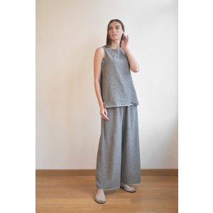 Charcoal SILE LOOSE PANTS