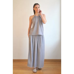 Grey SILE LONG SKIRT