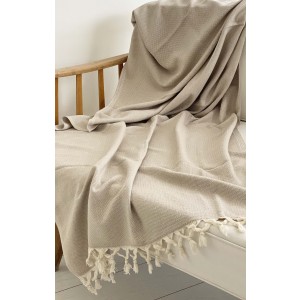 Beige Pebble Throw