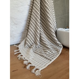 Taupe Dotted Terry Bath Towel