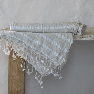 Natural Gauze Cotton Striped Turkish Towel