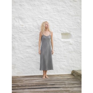 Charcoal Sile Basic Slip Dress