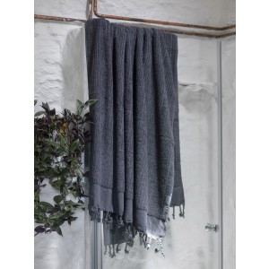 Dark Grey Ottoman Terry Bath Towel