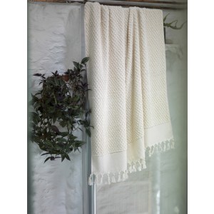 Natural Dotted Terry Bath Towel