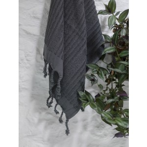 Dark Grey Ottoman Terry Hand Towel