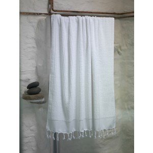 White Ottoman Terry Bath Towel