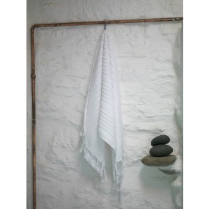 White Ottoman Terry Hand Towel