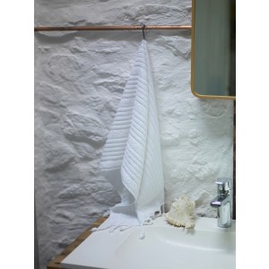 White Ottoman Terry Hand Towel