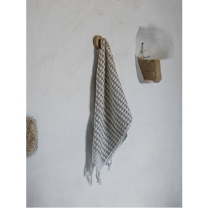 Taupe Dotted Terry Hand Towel