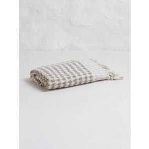 Taupe Dotted Terry Hand Towel