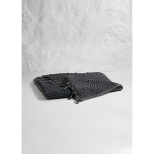 Dark Grey Waffle Bath Towel