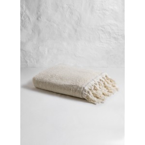 Natural / Taupe Stripe Plain Terry Bath Towel