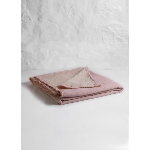 Blush-Taupe Muslin Blanket