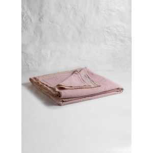 Blush-Taupe Muslin Blanket