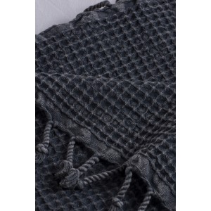 Dark Grey Waffle Hand Towel