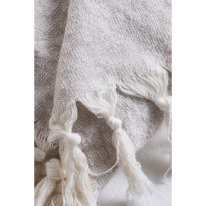Natural/Taupe Dotted Terry Hand Towel