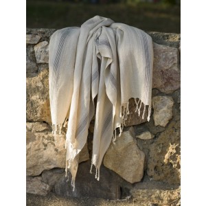 Natural Gray Linen Turkish Towel